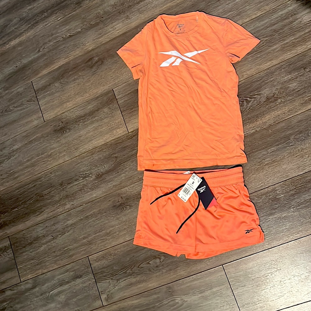 Reebok set: Shorts never been worn,  shirt worn once(: